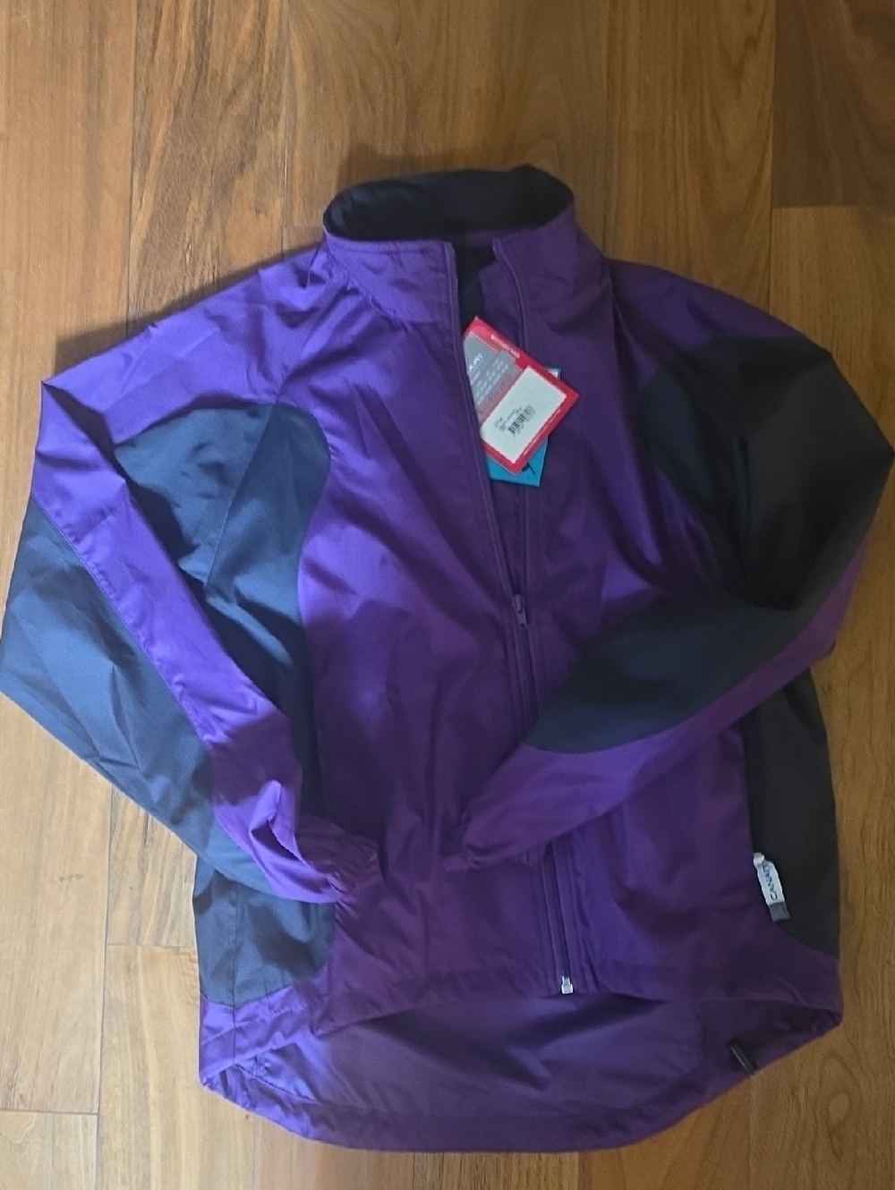Purple and Black Lightweight Windbreaker Jacket